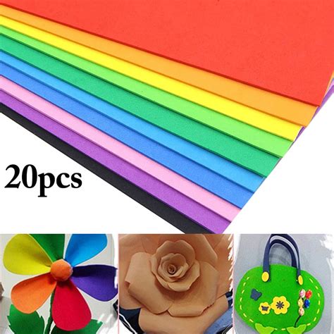 20PCS Craft Foam Sheet Creative Self Adhesive DIY Paper Sheet Craft ...