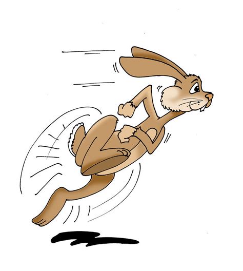 cartoon rabbit running - Clip Art Library