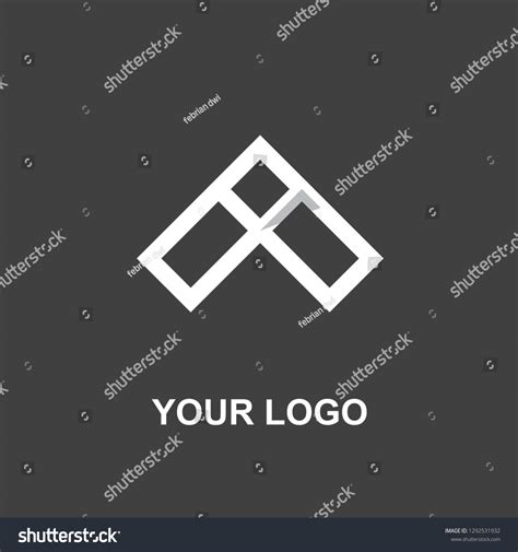 Triangle Abstract Logo Black White Template Stock Vector (Royalty Free) 1292531932 | Shutterstock