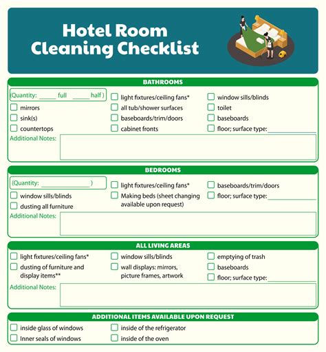 Hotel Housekeeping Checklist - 10 Free PDF Printables | Printablee | Hotel housekeeping ...