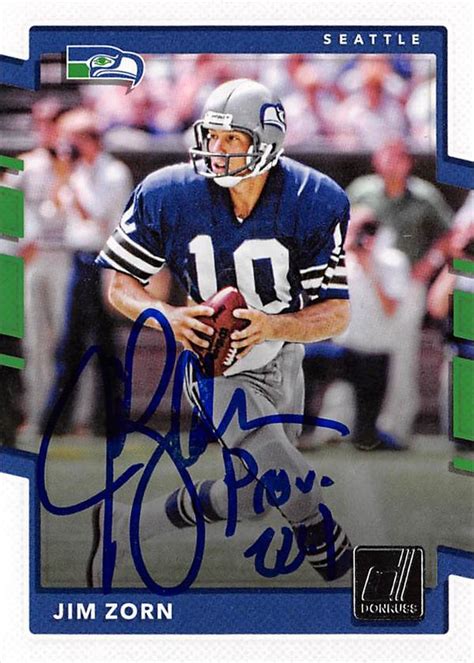 Jim Zorn autographed Football Card (Seattle Seahawks, SC) 2017 Donruss #162