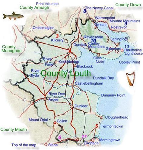 Map of County Louth.