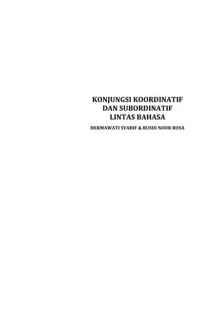 Konjungsi koordinatif dan subordinatif lintas bahasa | PDF