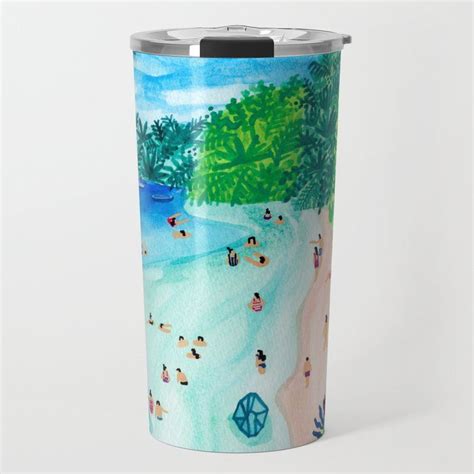 Glassy Island Travel Mug by helobirdie | Society6 | Travel mug, Mugs, Insulated travel mugs