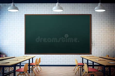 Empty Blackboard in the Classroom or Office. AI Generated. Concept of ...