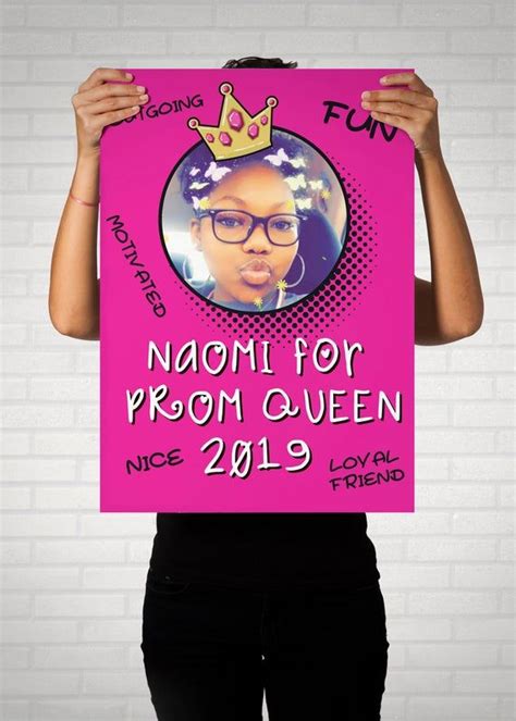 Prom Queen or Homecoming Queen Poster // 18x24 Campaign Sign | Etsy | Queen poster, Homecoming ...