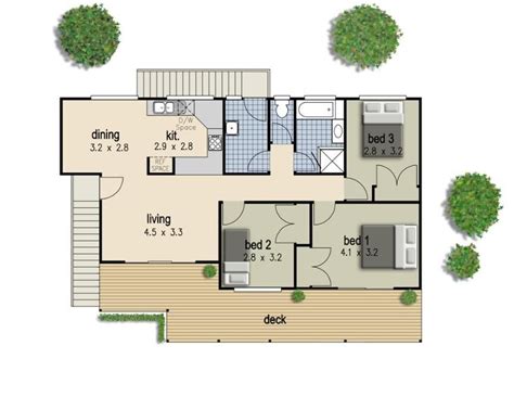 modern beach house | New house plans, House plans, Simple 3 bedroom ...