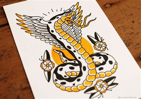 Winged Serpent | Winged serpent, American traditional tattoo ...