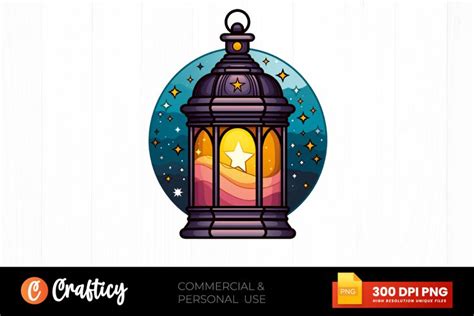 Color full Lantern Ramadan Clipart PNG