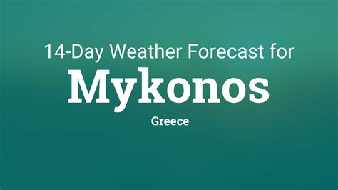 Mykonos, Greece 14 day weather forecast