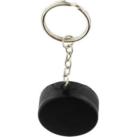 Promo Hockey Puck Key Chain Stress Balls