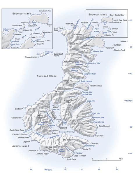 Auckland Island Map - auckland islands • mappery