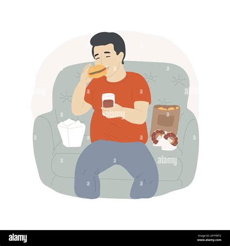 Junk food isolated cartoon vector illustration. Teenagers bad habits ...