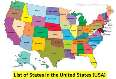 List of States in the United States (USA)