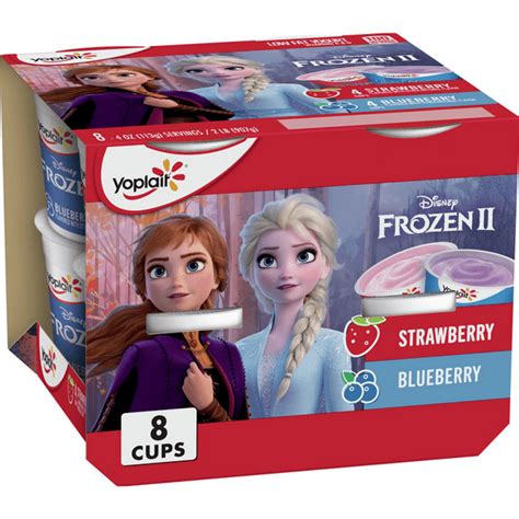 Yoplait Kids Yogurt, Disney Frozen Strawberry and Blueberry Yogurt, 32 ...