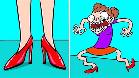 10 CRAZY AWKWARD COMICS YOU CAN RELATE TO || Weird Cartoons by 123Go ...