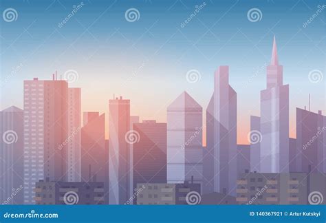 Cartoon Cityscape Background. Vector Illustration | CartoonDealer.com ...