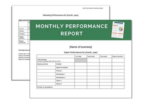 Download Your Business Resource | Monthly Performance Report Templates