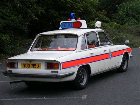 British classic Triumph white 2000 2500 2.5pi 70's old police car by ...