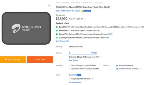 Airtel 5G Plus My-wifi portable router goes on sale