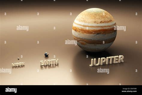 Jupiter earth size comparison hi-res stock photography and images - Alamy