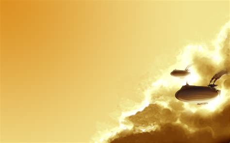 Wallpaper : sunlight, clouds, yellow, morning, steampunk airship, light ...