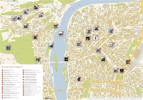 Prague Attractions Map | FREE PDF Tourist City Tours Map Prague 2024