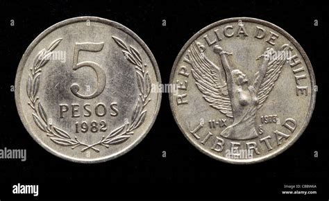 5 pesos coin, Chile, 1982 Stock Photo - Alamy