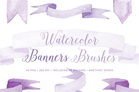 Banner Photoshop Brushes PS HandPainted Watercolor Photoshop brush set ...