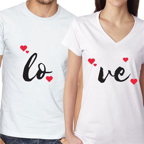 Valentine's Day Couples Matching T-shirt in 2021 | Design your own shirt, Matching couples ...