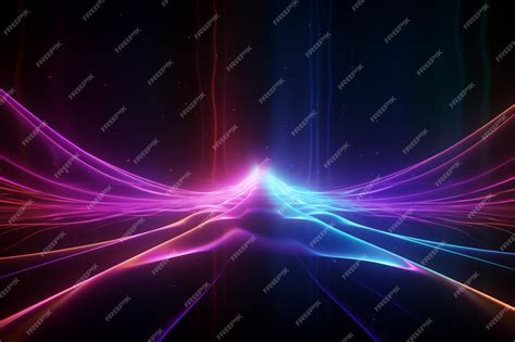 Premium AI Image | Spectacular UV spectrum laser show in 3D render ...