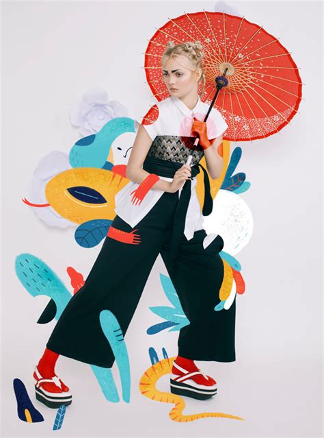 "Japonism" Harper`s Bazaar Art Indonesia Illustration on Behance