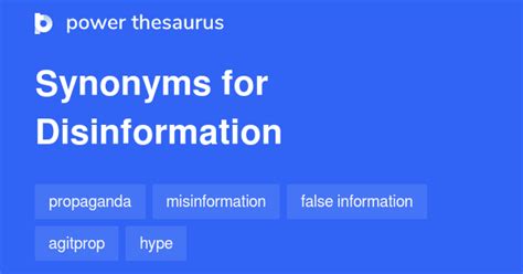 Disinformation synonyms - 497 Words and Phrases for Disinformation