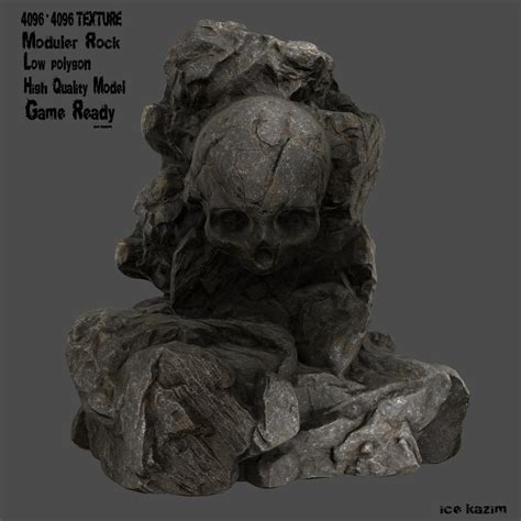 skull rock 3d model