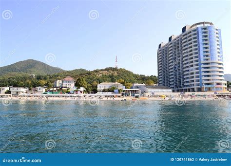 Beach View at Sochi, Russia Stock Photo - Image of landscape, spring ...