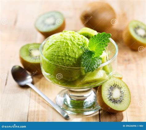 Kiwi ice cream stock photo. Image of still, mixed, scoops - 39626096