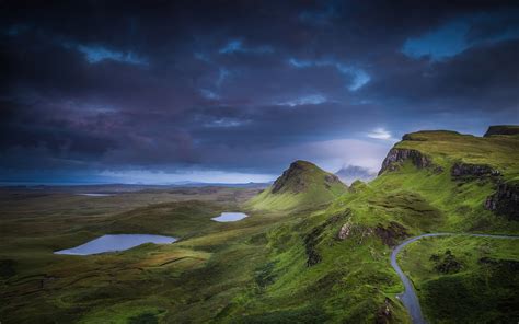 landscape, Hills, Nature, Lake, Sky, Clouds Wallpapers HD / Desktop and Mobile Backgrounds