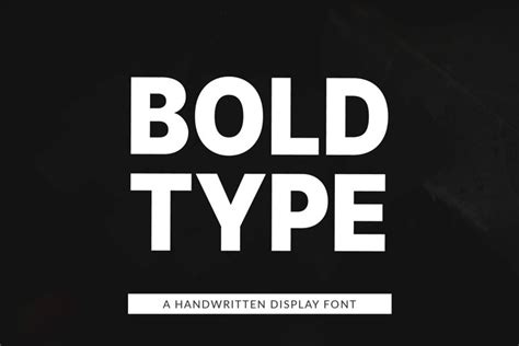 Bold Type - a handwritten display font