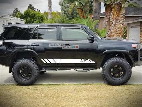 Decal Sticker Vinyl Side Mountain Stripe Kit Compatible with Toyota 4Runner 2009-Present ...