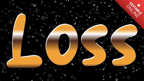 Loss | Text Effect Generator | TextStudio