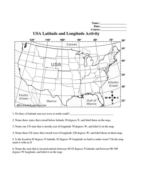 Longitude And Latitude Worksheets Grade 6 Pdf