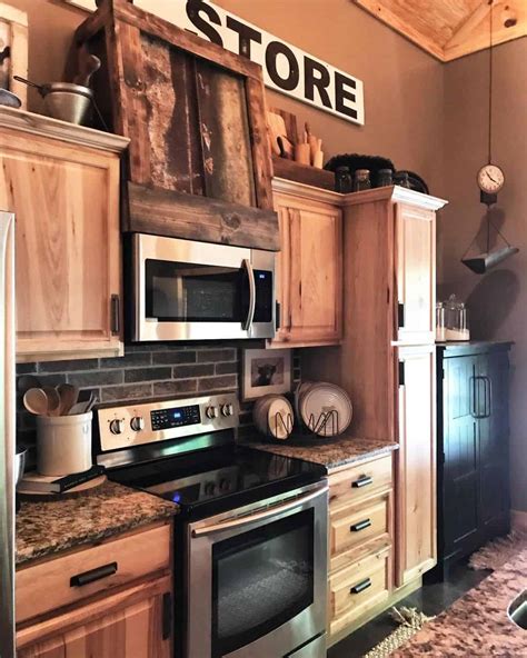 Rustic Kitchen with Wooden Cabinets - Soul & Lane