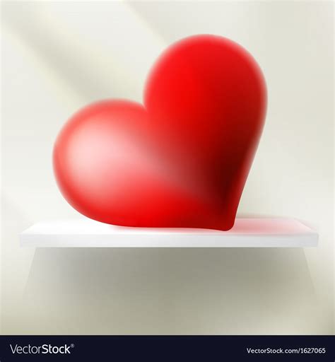 Red valentines day heart card eps 10 Royalty Free Vector