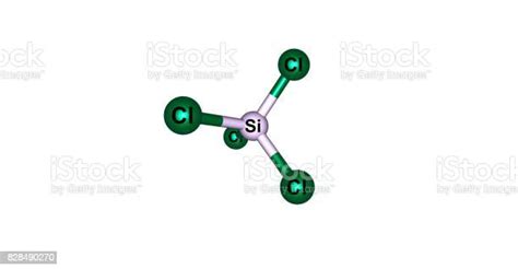 Silicon Tetrachloride Molecular Structure Isolated On White Stock Photo ...