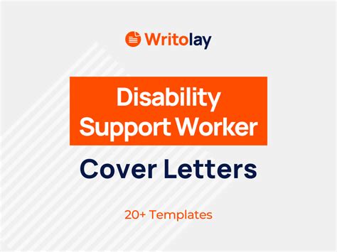 Disability Support Worker Cover Letter Example: 4 Templates - Writolay