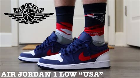 REVIEW AND ON FEET OF THE AIR JORDAN 1 LOW “USA” - YouTube