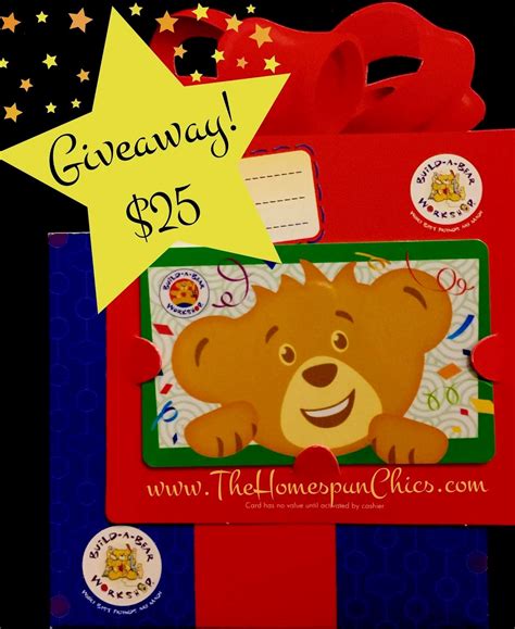 Giveaway! $25 Build-A-Bear Gift Card!