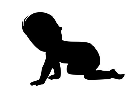 Baby Boy Crawling Silhouette Free Stock Photo - Public Domain Pictures