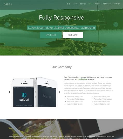 Green Bootstrap Template Free Download - FREE PRINTABLE TEMPLATES