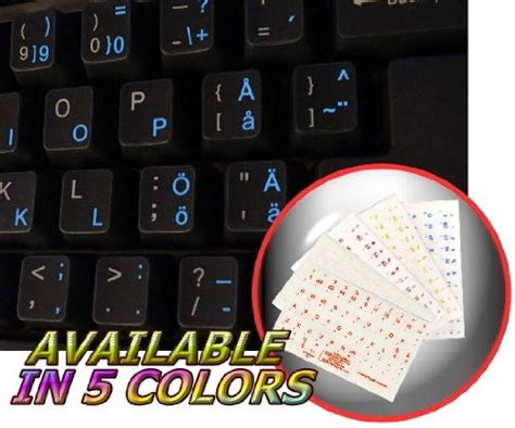 Amazon.com: SWEDISH - FINNISH KEYBOARD STICKERS WITH BLUE LETTERING ...